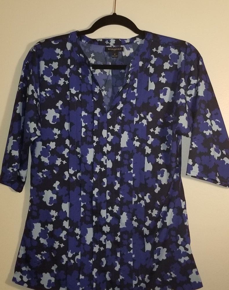 Banana Republic 3/4 sleeve Floral Blouse